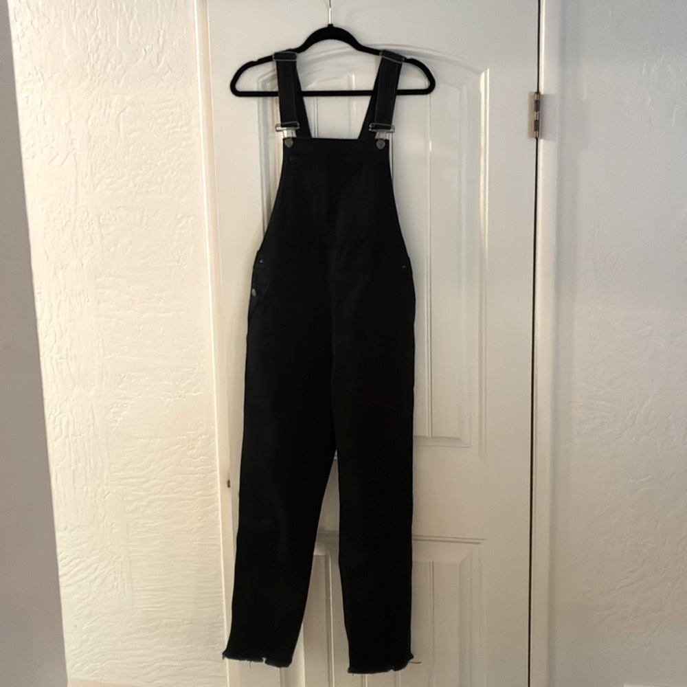 Black Denim Overalls